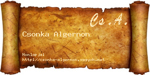 Csonka Algernon névjegykártya