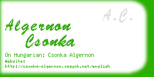 algernon csonka business card